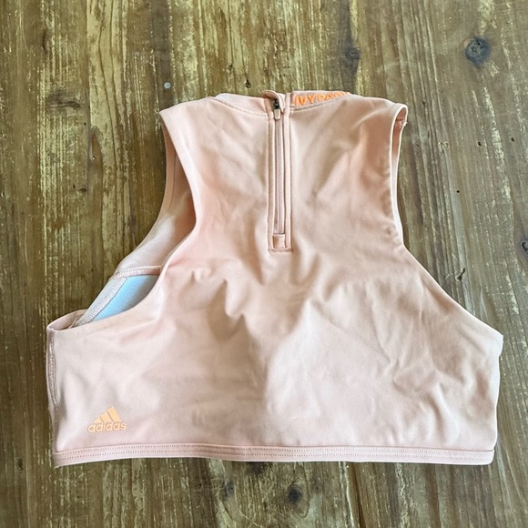 Ivy Park x Adidas crop top / sports bra in blush - Picture 3 of 8